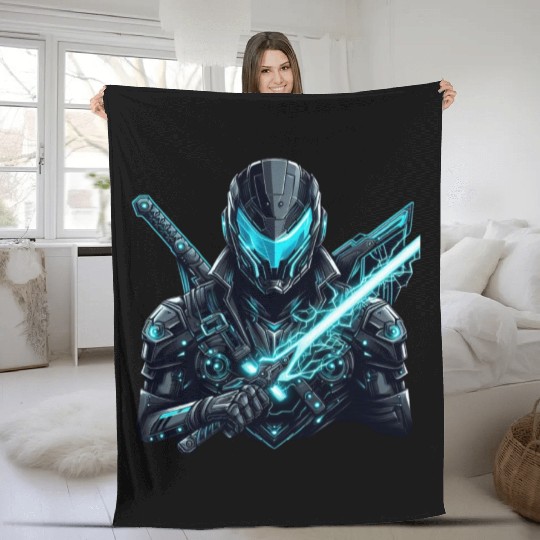 The Midnight Knight Fleece Blankets