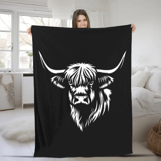 Highland Cow Fleece Blankets