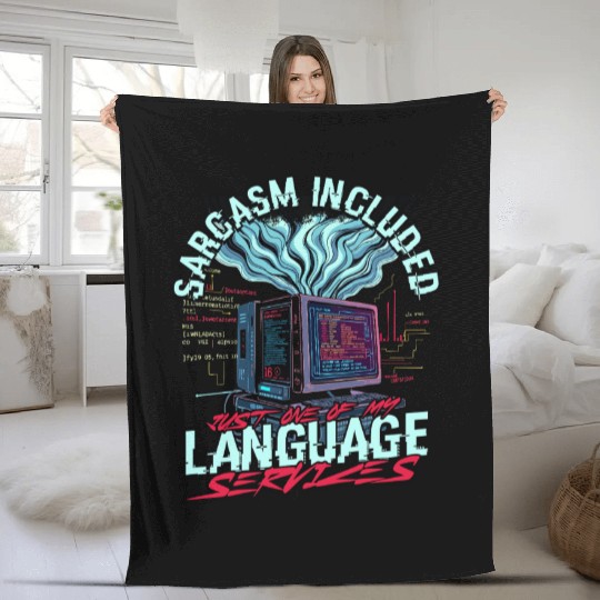 Computer Linguist Fleece Blankets