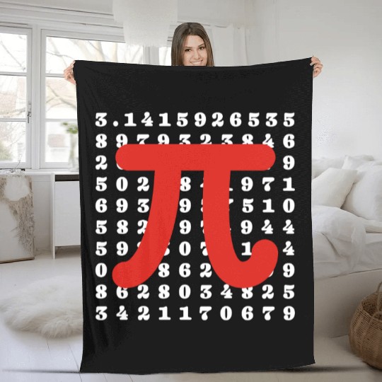 Pi Number with 100 Digits Pi Day Fleece Blankets