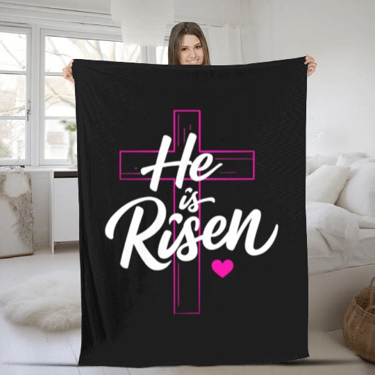 He is Risen Fleece Blankets