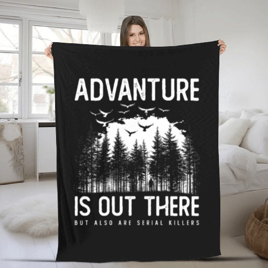 Crime Serial Killer True Crime Satire Hiking Fleece Blankets
