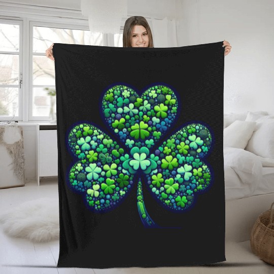 Shamrocks Shamrock Fleece Blankets