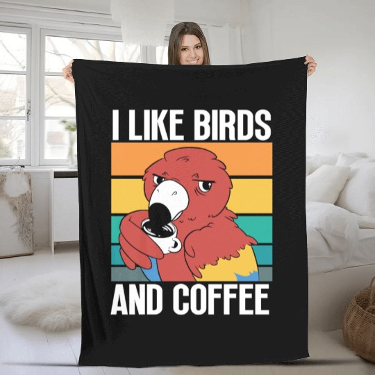 Bird Watching Cute Bird Lover Fleece Blankets