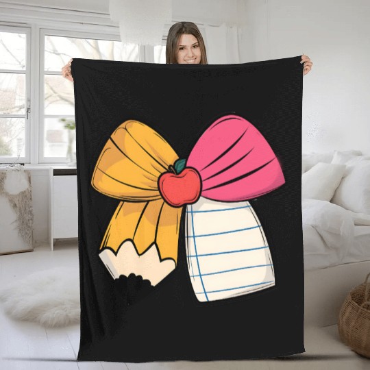 Teacher’s Coquette Bow Fleece Blankets