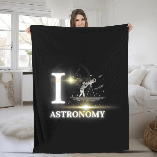 Amateur Astronomy: I Love Astronomy Fleece Blankets