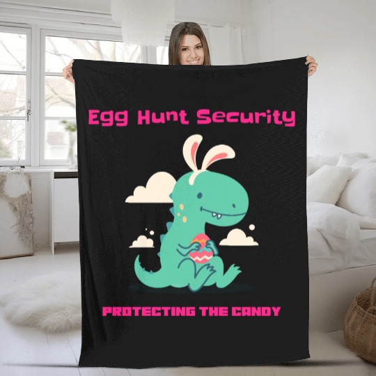 Egg Hunt Securiety Protecting the Candy Fleece Blankets