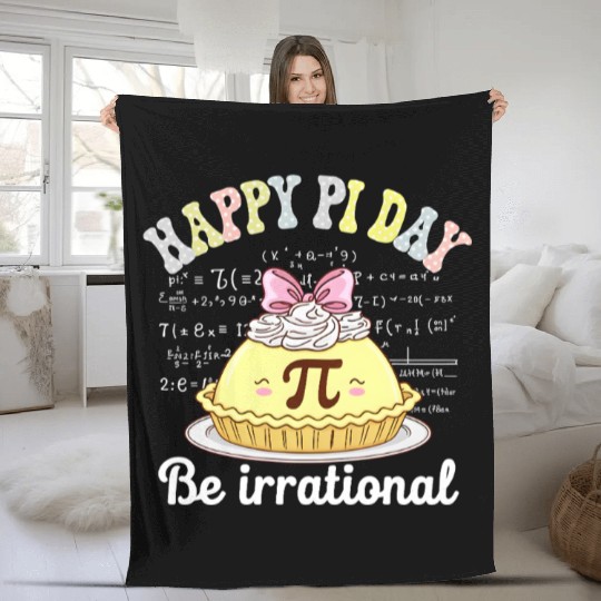 Pi Day Math Coach Teacher Pi Day Coquette Bow Fleece Blankets