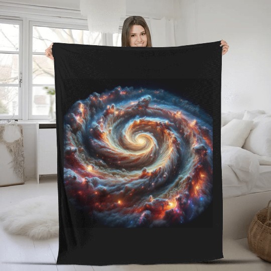 3d Galaxy Fleece Blankets