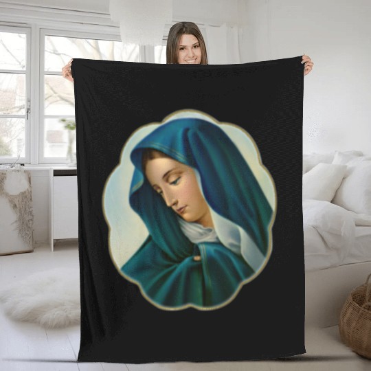 Our Lady of Sorrows Seven Dolours Piety Mater Fleece Blankets