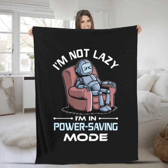 AI Robotics Geek Tech Humor Robot Fleece Blankets