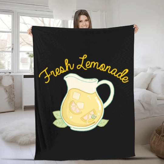 Fresh Lemonade Fleece Blankets