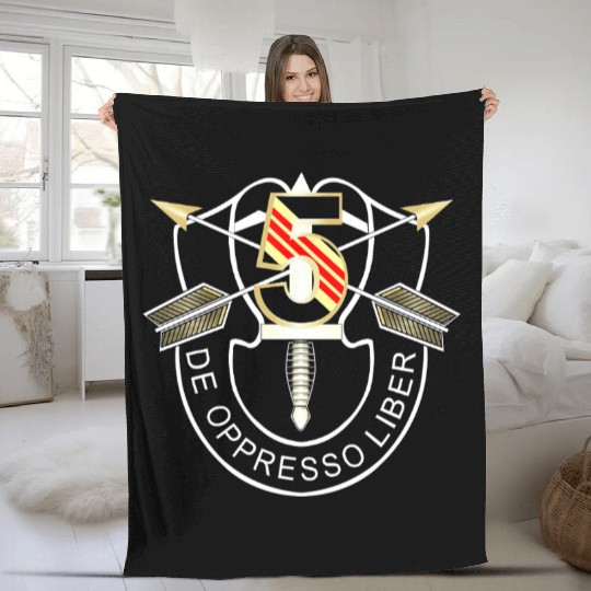 5th Special Forces Group De Oppresso Liber Design Fleece Blankets