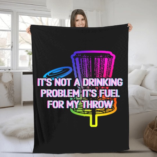 Its Fuel For My Throw Disc Golf Beer Lover Golfer Fleece Blankets