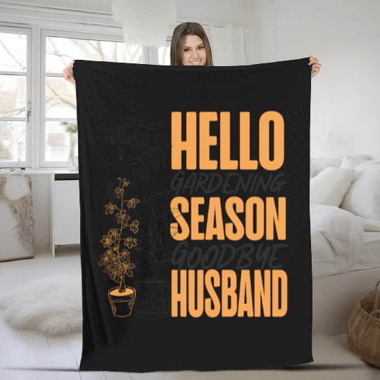 Plant Lover Gardening Husband Wife Fleece Blankets