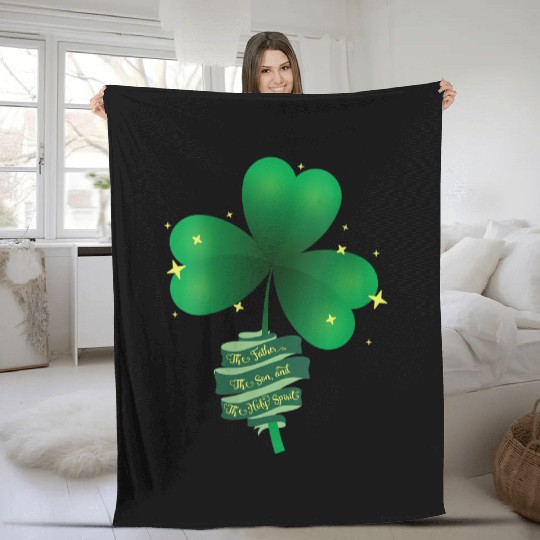 Saint Patricks Day Pray for Us St Patrick's Fleece Blankets