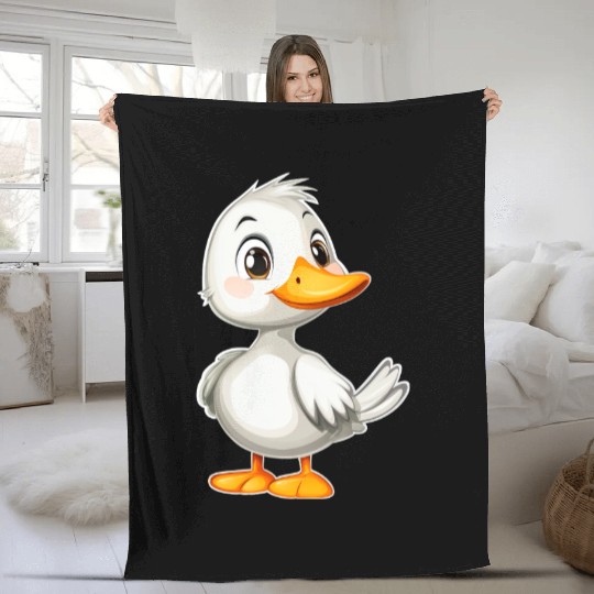 White duck Fleece Blankets