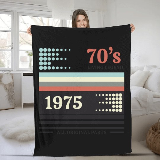 Birthday gift classic 1975 Fleece Blankets