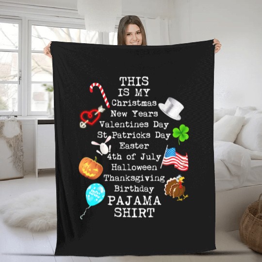 Ten holidays fun Birthday Christmas outfit PJs ten Fleece Blankets