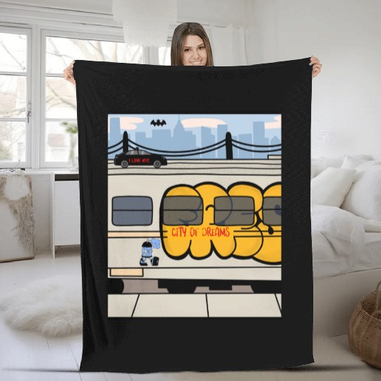 New York City – City of Dreams | NYC Skyline Fleece Blankets