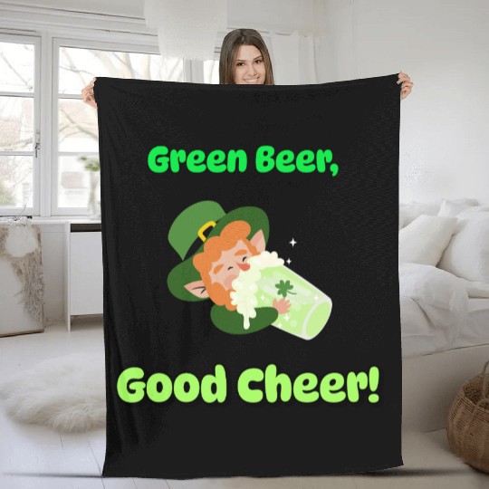 Green Beer Good Cheer Fleece Blankets