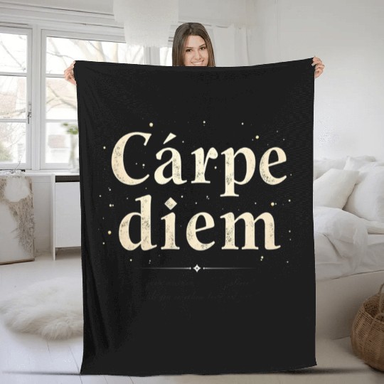 Carpe Diem Seize the Moment Fleece Blankets