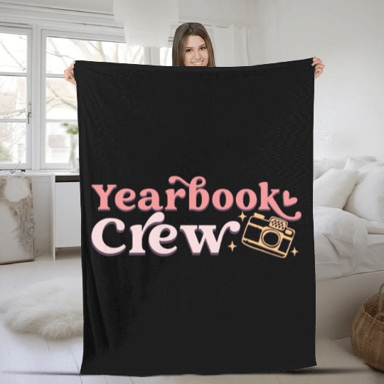 Yearbook Crew Reading Librarian Bookish Lover Read Fleece Blankets