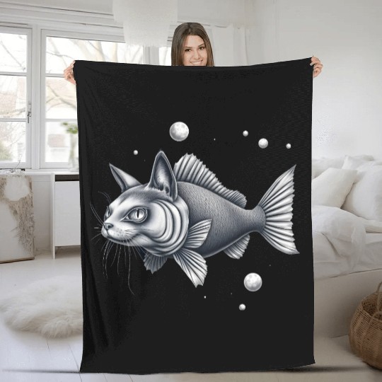 The cat fish 3 Fleece Blankets