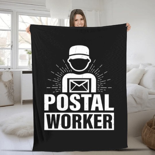 Postal Worker Mail Carrier Mailman Fleece Blankets