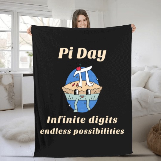 Pi Day Infinite digits endless possibilities Fleece Blankets