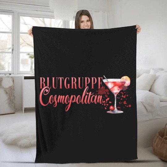 Cocktail Bartender Blutgruppe Cosmopolitan Fleece Blankets