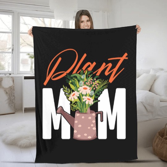Plant Lover Gardening Plant Mom Fleece Blankets