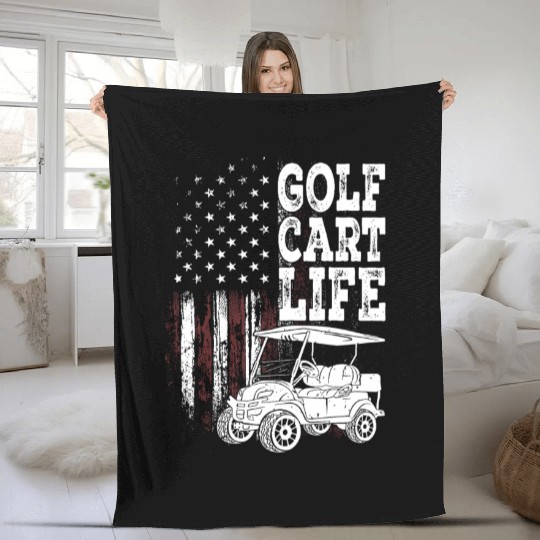 Golf Cart Life Fleece Blankets