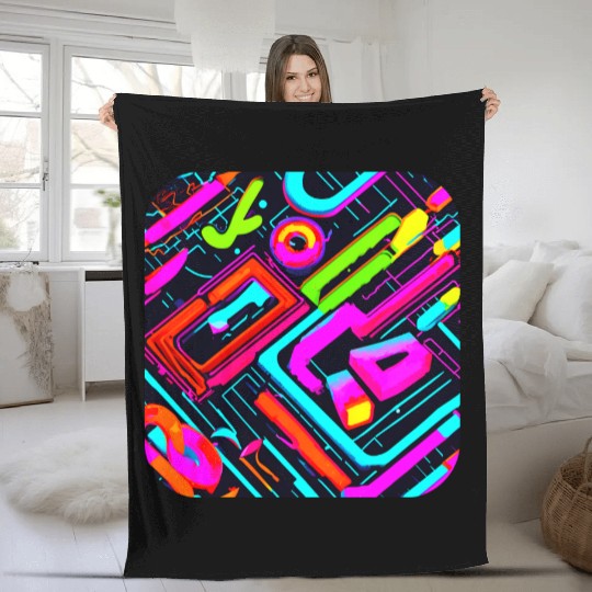 80s lifestyle oldschool pop Fleece Blankets