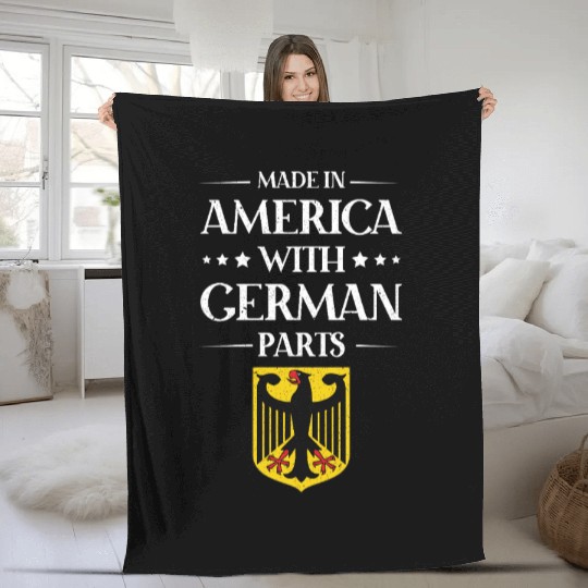 Made In America With German Parts US Fleece Blankets