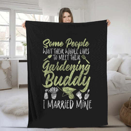Plant Lover Gardening Husband Wife Fleece Blankets