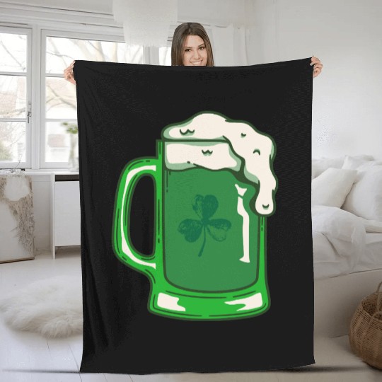 Green Beer Fleece Blankets