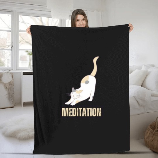 yoga, Meditation Fleece Blankets