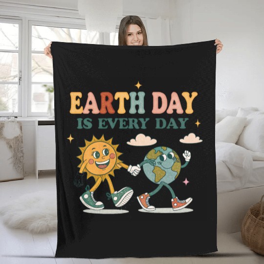 Earth Day is every day Fleece Blankets