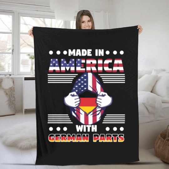 Made In America With German Parts Fleece Blankets