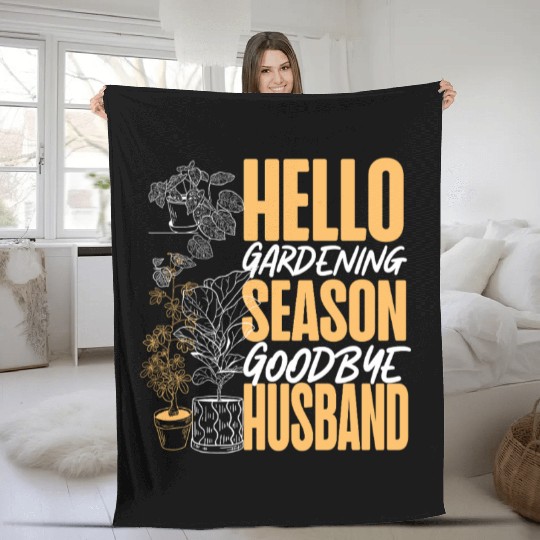 Plant Lover Gardening Husband Wife Fleece Blankets