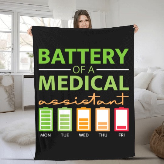 Battery Of A Medical Assistant Fleece Blankets