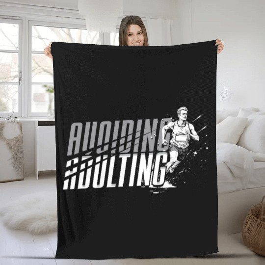 Marathon Marathoner Running Fleece Blankets