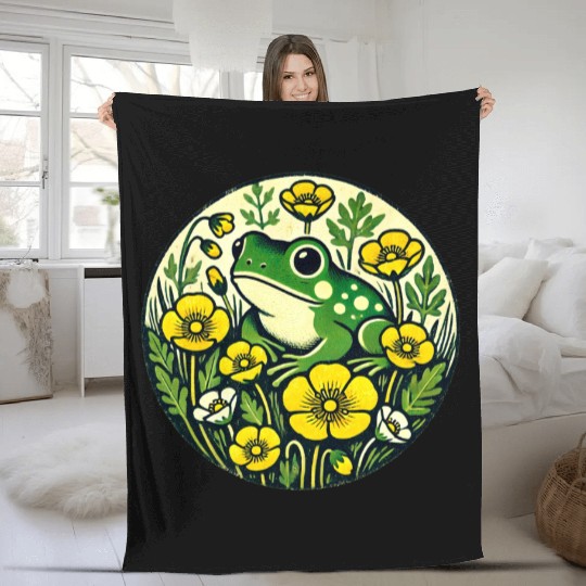 Cute Frog Fleece Blankets