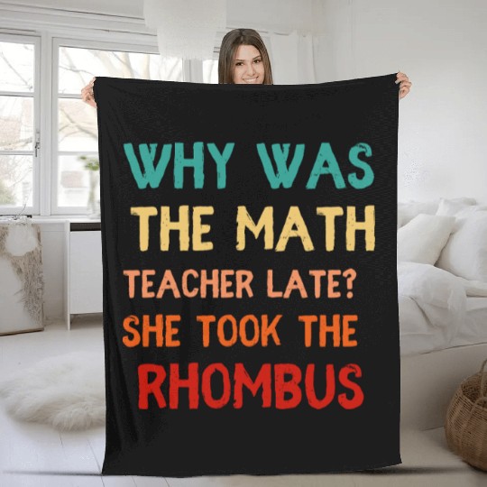 Math Teacher Joke Humor Fleece Blankets