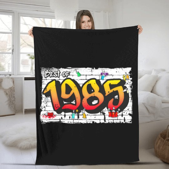 Best of 1985 Graffiti – 40 Years of Neon Nostalgia Fleece Blankets