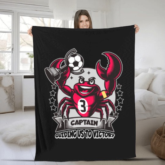 Captain crab Fleece Blankets