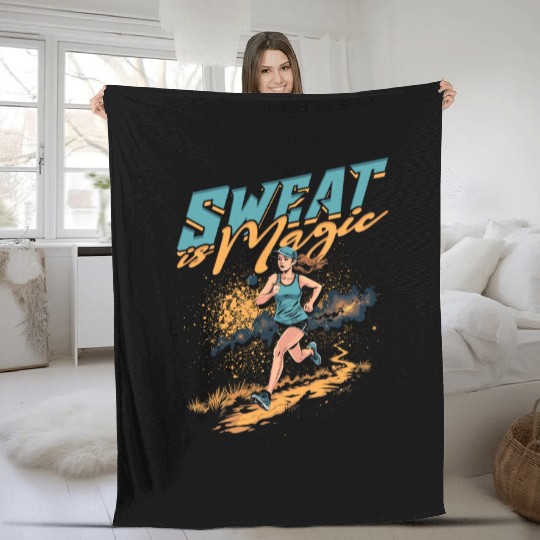 Marathon Marathoner Running Fleece Blankets