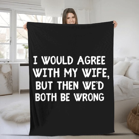 Funny Husband Wife Fleece Blankets