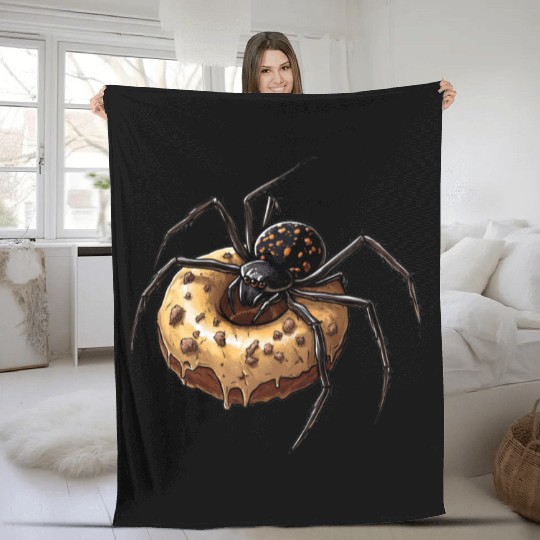 Donut Spider Funny Creative Motif Fleece Blankets